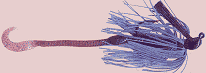 flipping jig rig dressed with skirt